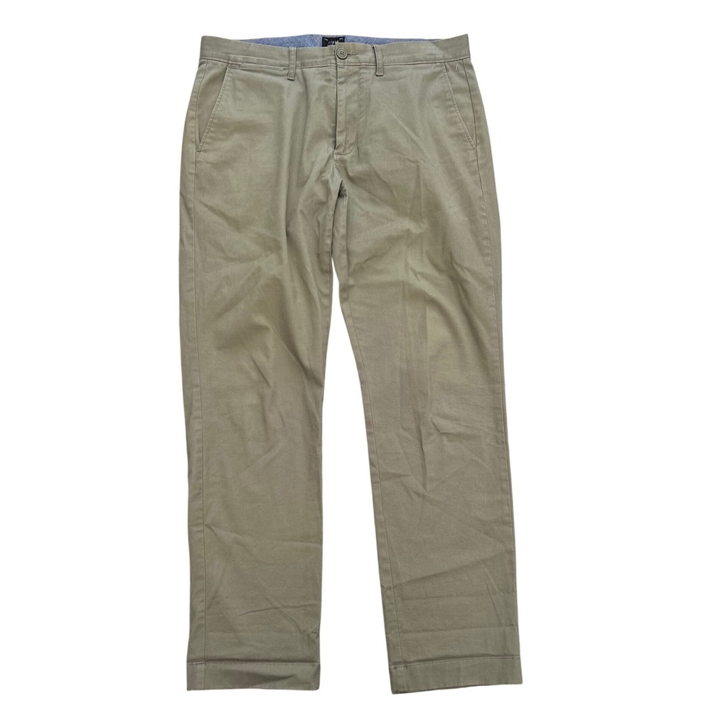 J.Crew 770 Straight Fit Stretch Pants Mens 32x30 Olive Green Chino Verde Oliva